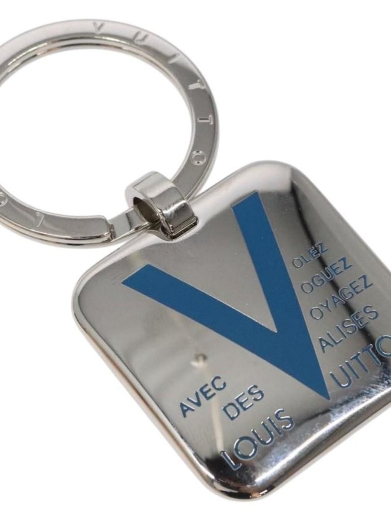 Louis Vuitton Voyage Key Chain Key Ring Metal Silver M66950 Lv Auth Sw877